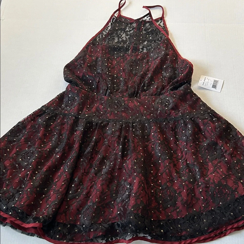Free People Women Formal Dress - Red and Black